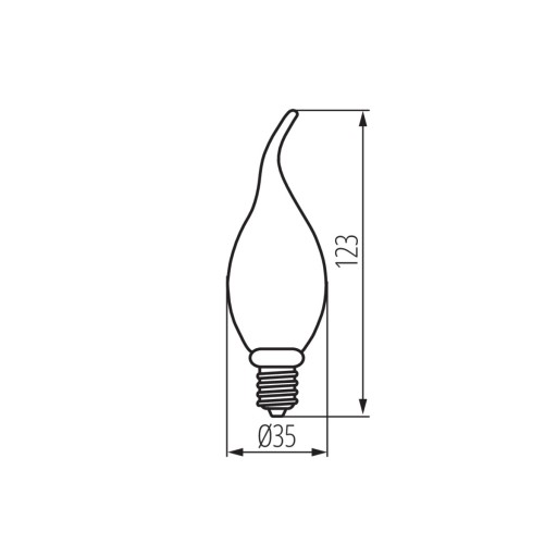 Dekoratívna dekoračná LED žiarovka E14 1800K 2,5W