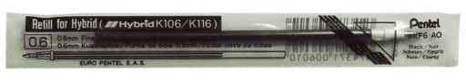 Pentel KF6 čierna gélová vložka