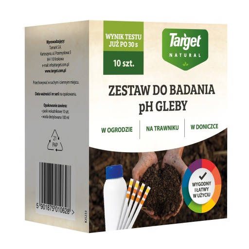 Súprava na testovanie cieľového pH pôdy, 10 ks