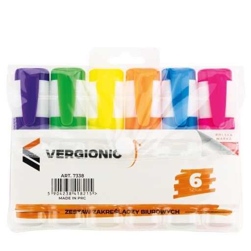 Kancelársky zvýrazňovač HIGHLIGHTERS sada farieb 6 ks