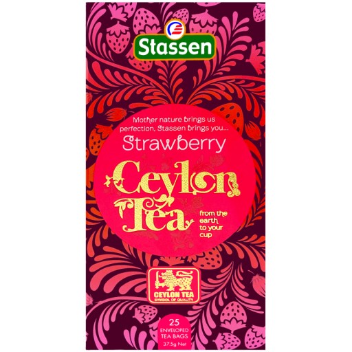 STASSEN Jahoda - Cejlónsky čierny čaj JAHODA - 25 VRECOV