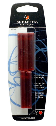 Atramentové perá Sheaffer - červené 5 ks
