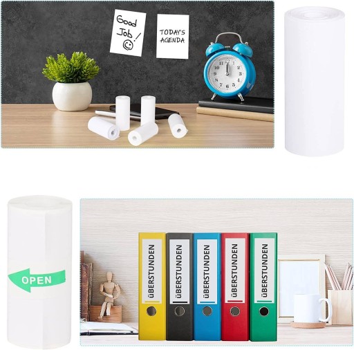Samolepiaci papier pre mini tlačiarne DRUKUŚ Nálepky Etikety 5 kotúčov