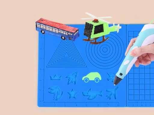 SILIKÓNOVÁ PODLOŽKA PRE ŠABLÓNY 3D PERÁ PRE PREKRÝVANIE FORMULÁRA PRE 3D TLAČIAREŇ