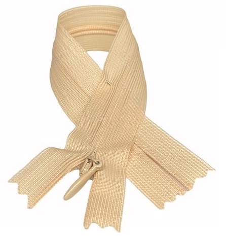 Vnútorné cappuccino na zips 1 22 cm