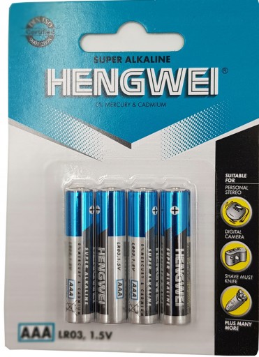 Alkalická batéria HENGWEI LR3 4ks/blister