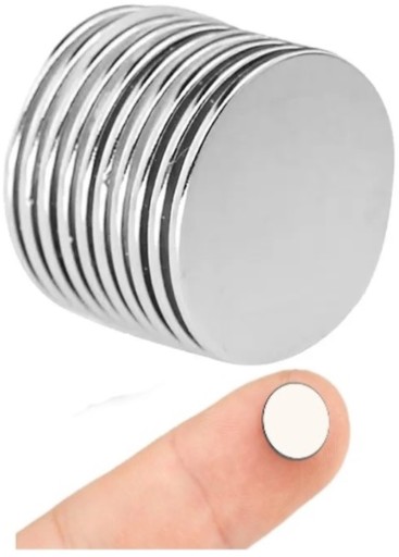10x okrúhly NEODYMIOVÝ MAGNET, SILNÝ, SADA 10, SILNÝ