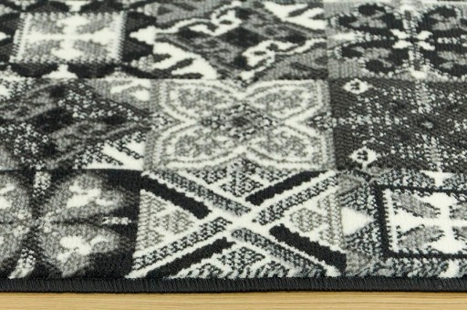šírka 60 cm ŠEDÝ RUGNER LUNA PATCHWORK BOHO ŠTÝL