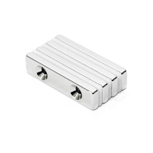 NEODYMOVÝ MAGNET NA SKRUTKU 40x10x4 S OTVOROM 7/3,5