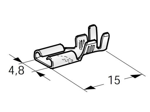 Konektory J4.8 samice s háčikom /10ks/