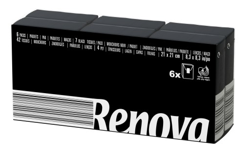 Utierky Renova, čierne, 6x7