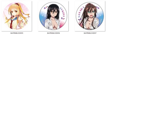 Špendlíky Manga Strike the Blood MNOHÉ DIZAJNY