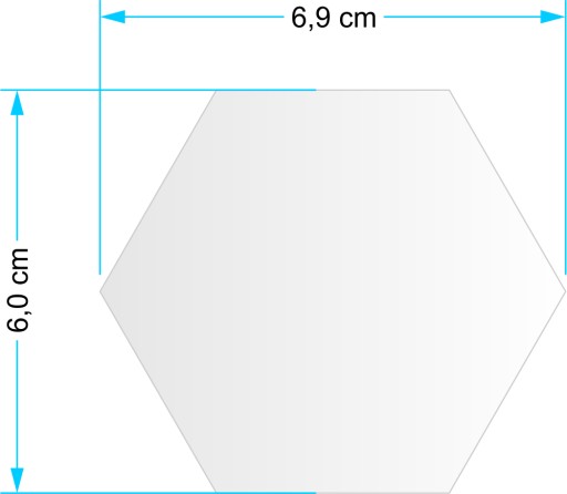 Hexagon GOLD nalepovacie zlaté zrkadlá na stenu