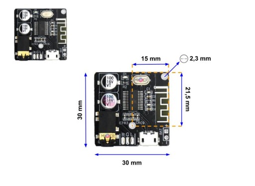 Doska modulu audio prijímača Bluetooth 5.0 Mp3 VHM