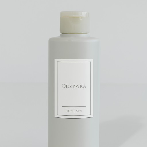 BIELY kozmetické nálepky šampón kondicionér 500ml