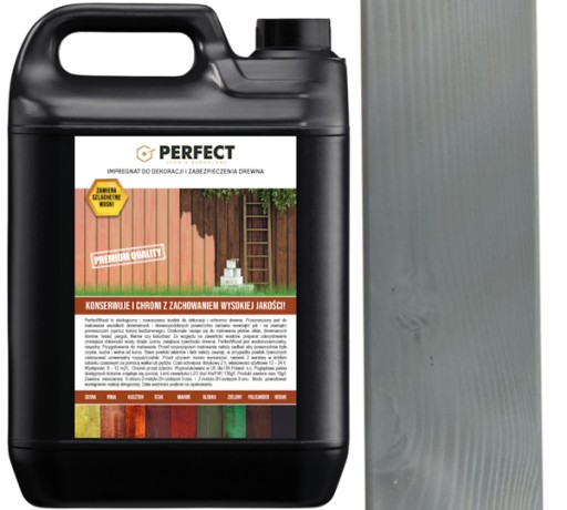 Farbenie impregnácia dreva PERFECT WOOD 1 L GRAFIT 12 m2