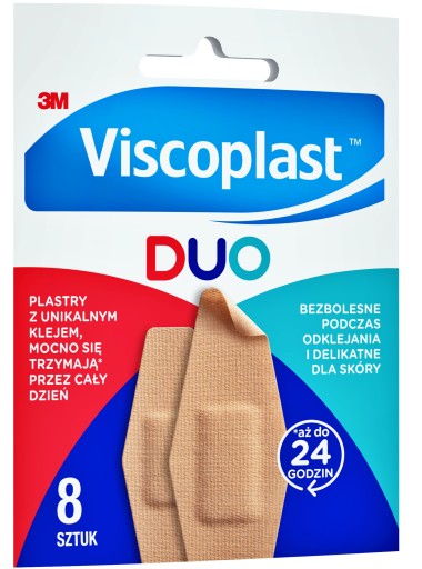 VISCOPLAST DUO VODEODOLNÉ ELASTICKÉ ZÁPLATY 8 ks - 2 veľkosti