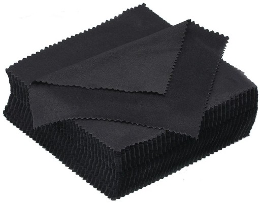 UTRÁČKY NA OKULIARE - Okuliare z mikrovlákna ČIERNA - 13cm