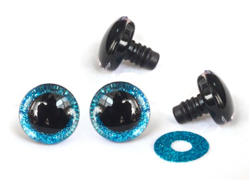 OČI pre trblietavých maskotov MODRÉ oči 12 mm 4 KS