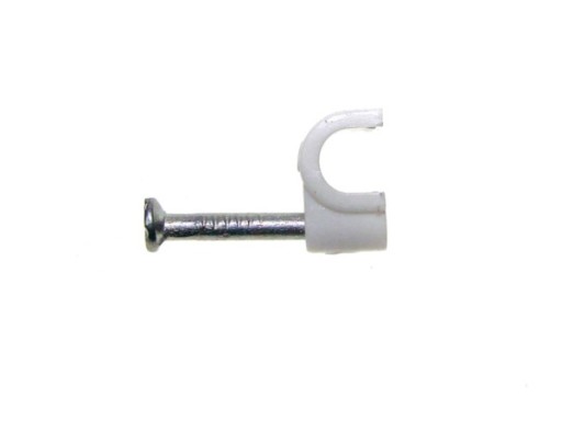 Kruhový držiak kábla 4mm KN4 100ks s klincom (1374)