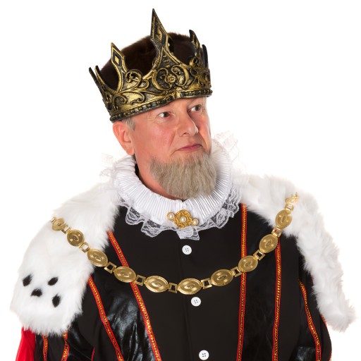 ROYAL IMPERIAL CROWN kráľovský cosplay realistický vzhľad v zlatých tónoch