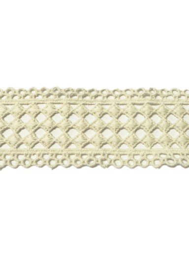 Ozdobná GUIPURE ČIPKA 4,2 CM KRÉMOVÁ