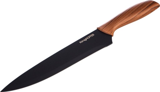 KUCHÁRSKÝ Nôž, OSTRÁ KUCHYŇA, ČIERNA ČEPEL, 20 cm