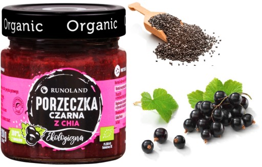 EKO ČIERNA RÍBEZLE 100% S CHIA 200g/225ml Runoland