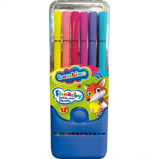 VÝLETY, ZNAČKY, ŠKOLSKÉ ZNAČKY, SÚPRAVA PÚZDRA, 12 FARIEB, BAMBINO
