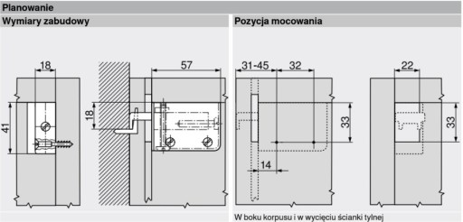 BLUM NÁBYTOKOVÝ PRÍvesok 48N0510 L+R biely