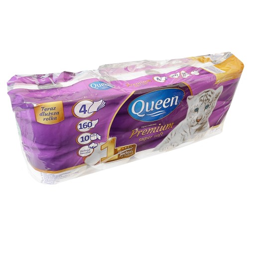 KRÁĽOVSKÝ TOALETNÝ PAPIER 10 ROLČEK, 4 VRSTVOVÝ, 160 LÍSTKOV NA ROLE PREMIUM