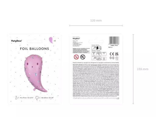 FÓLIOVÝ BALÓN GHOST S HOLOGRAFICKOU POTLAČOU