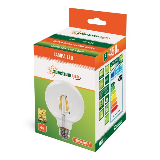 LED TEPLÁ ŽIAROVKA E-27 230V 4W VEĽKÁ GUĽ