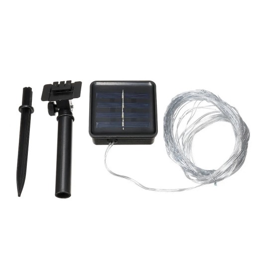 SOLÁRNE ZÁHRADNÉ LAMPY DRÔTOVÁ GARLAND 100 LED