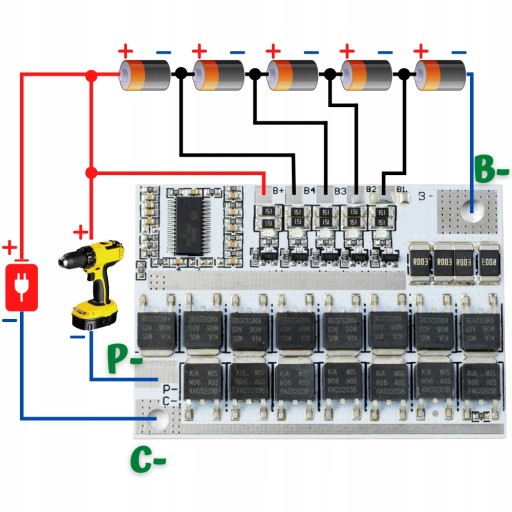 Li-Ion balancer BMS 3S 100A 10,8V | Nabíjačka článkov 18650