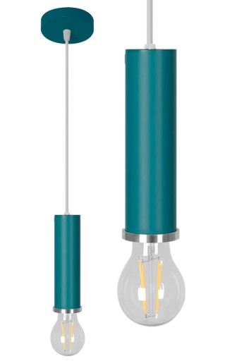 MODERNÁ OSTI A ZÁVISNÁ LAMPA, KOVOVÁ MODRÁ