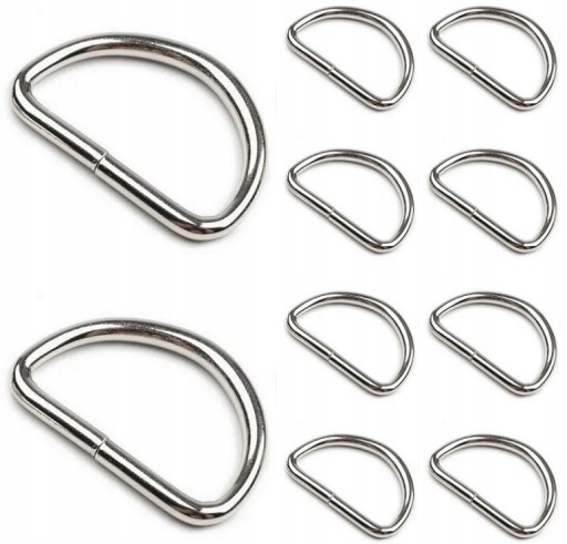 KOVOVÝ POLKRÚŽOK NA TAŠKU KRAJČÍRSKY POLKRÚŽOK 3cm NIKEL 30mm - 10 ks