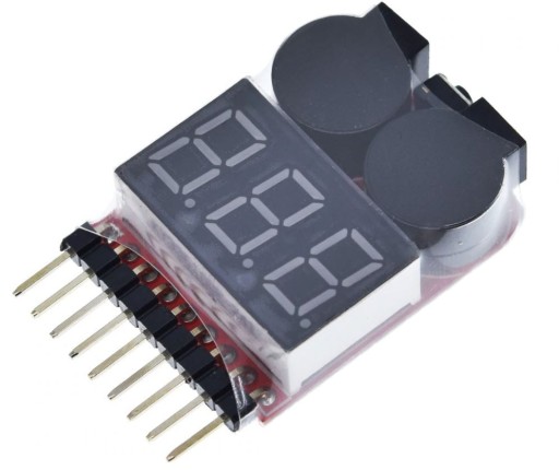 128 voltmetrový tester napätia pre 1-8S Li-ion články