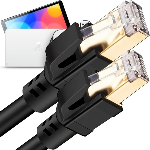 PLOCHÝ ETHERNETOVÝ KÁBEL RJ45 CAT8 40 GBPS 1M LAN XL