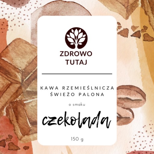 Ochutená zrnková káva, čokoláda, čerstvo pražená Arabica, 150 g