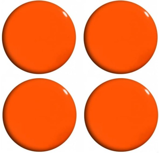 Okrúhle kancelárske magnety - ORANŽOVÉ 40mm, 4 kusy