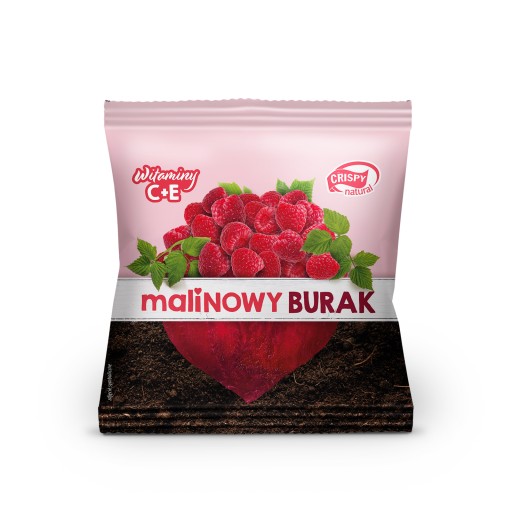 Sušená MALINOVÁ REPA Cviklové chipsy s malinami, sušená zelenina, cvikla, 18g