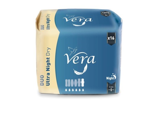 Ultra NIGHT Dry Duo vložky na noc VERA 16 kusov