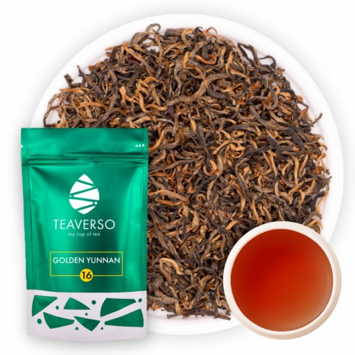 ZLATÝ YUNNAN TEAVERSO ČIERNY LISTOVÝ ČAJ 100G