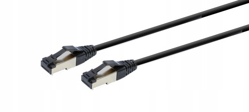 PATCHCORD LAN ETHERNET RJ45 CAT8 SFTP SIEŤOVÝ KÁBEL 0,5M ČIERNY