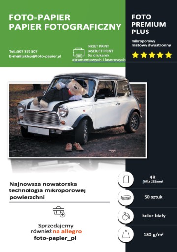 FOTOPAPIER MATNÝ 10x15 180 g/m2 50 ks