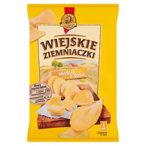 Wiejskie Ziemniaczki Chrumkavé maslo a soľ 130 g
