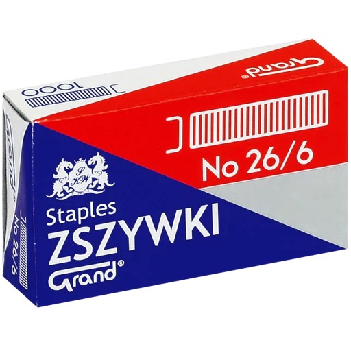 KANCELÁRSKE ZOŠÍVAČKY DO ZOŠÍVAČKY GRAND 26/6 1000 ks.
