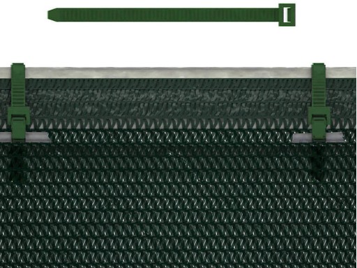 SVORKY 4x150mm SILNÉ PRE SIEŤOVÝ TIEŇ KRYT ZELENÝ 100 ks.