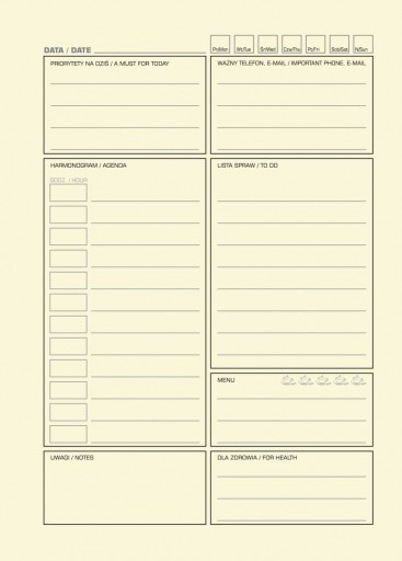 Zápisník Life organizér 165x230mm 80 kariet ružový